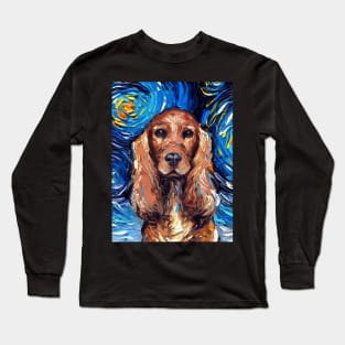 Cocker Spaniel Night (Portrait) Long Sleeve T-Shirt